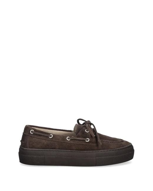 COPENHAGEN Brown Cph177 Lace-Up Suede Boat Shoes