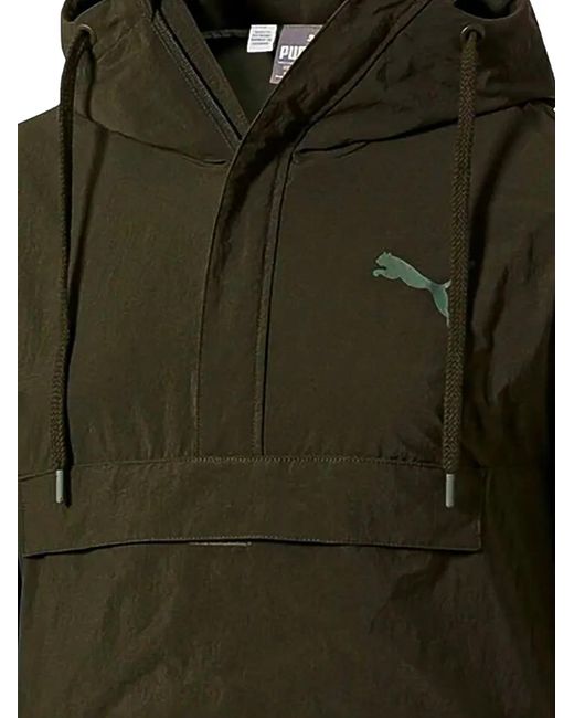 PUMA Green Half-Zip Windbreaker Jacket for men