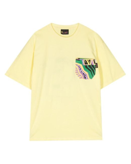 Mauna Kea Yellow Crazy Cocco Cotton T-shirt for men