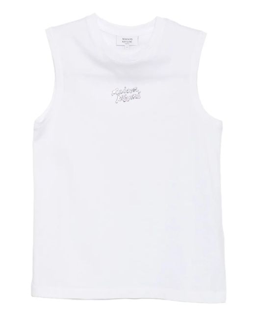 Maison Kitsuné メタリック タンクトップ White