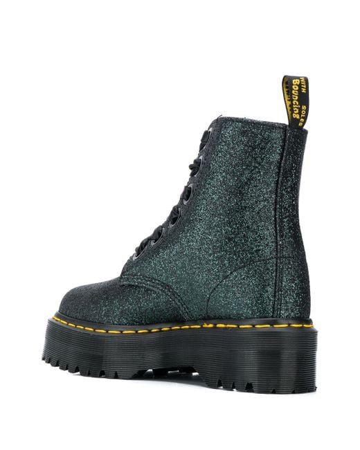 Dr. Martens Dr. Martens Molly Womens Green Glitter Boots | Lyst