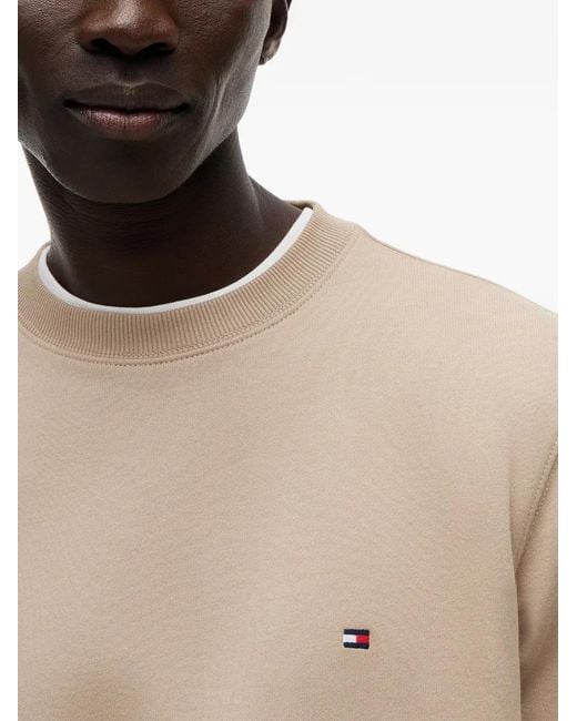 Tommy Hilfiger Natural Logo-Patch Sweatshirt for men