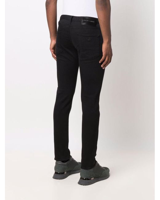 Emporio Armani Denim Slim-fit Jeans in het Zwart voor heren - Lyst