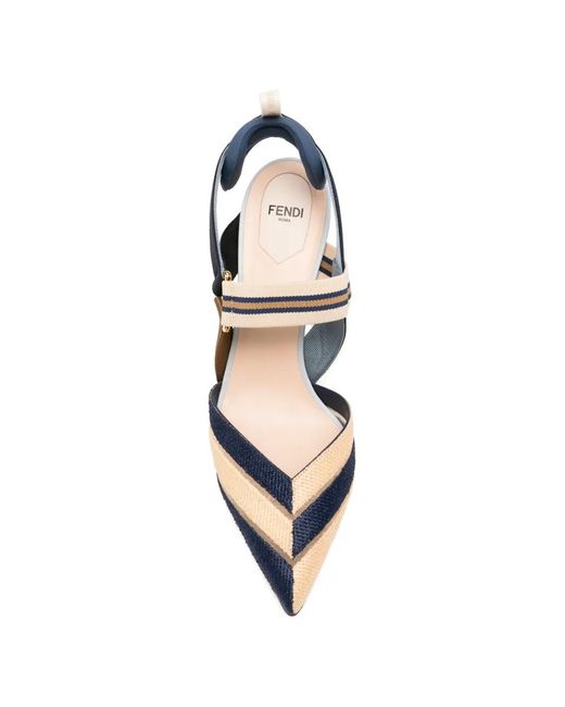 Fendi Blue Colibrì Pumps