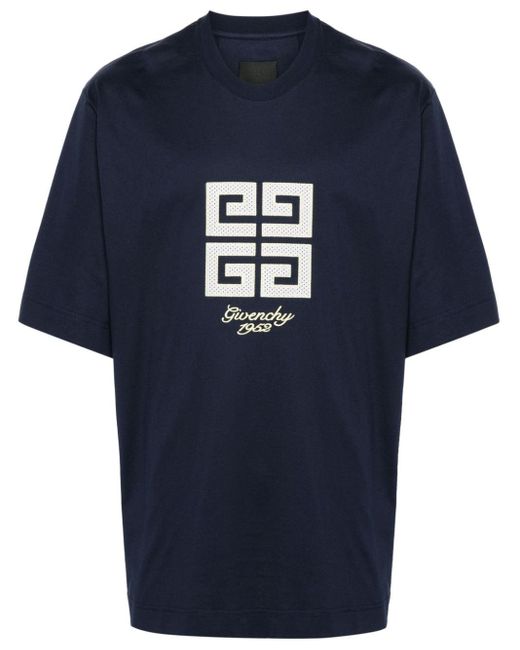 Givenchy Blue 4g-motif Cotton T-shirt for men