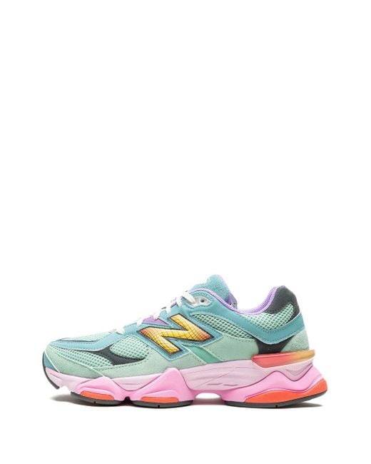 New Balance Green 9060 Multi-Color Sneakers