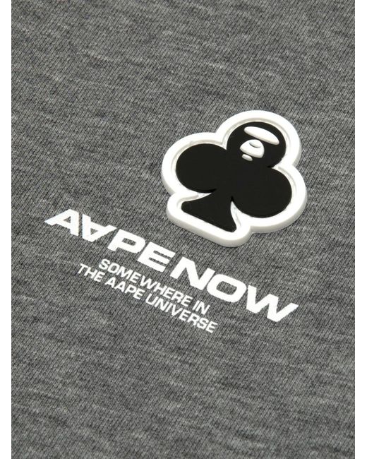Aape By A Bathing Ape Gray Aape Head-Club Long-Sleeve T-Shirt for men