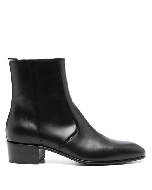 メンズ Husbands Leather Chelsea Ankle Boots Black