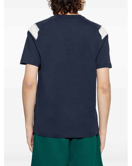 EA7 Blue Logo-Print T-Shirt for men