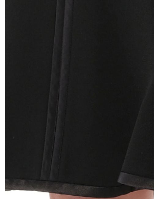 Givenchy Black Ruffled Satin-Trim Skirt