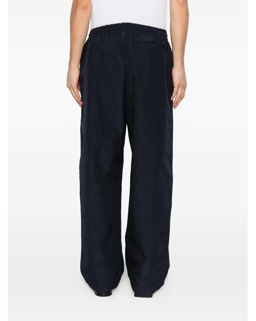Willy Chavarria Blue Pantalon À Rayures for men