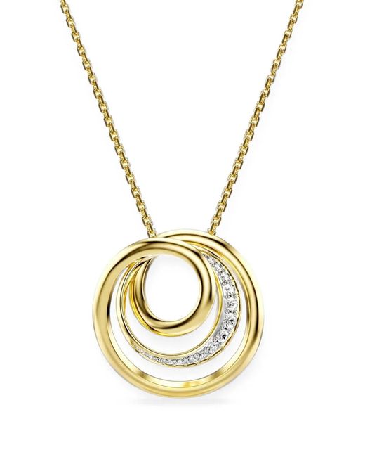 Swarovski Metallic Hyperbola Circle-Pendant Necklace