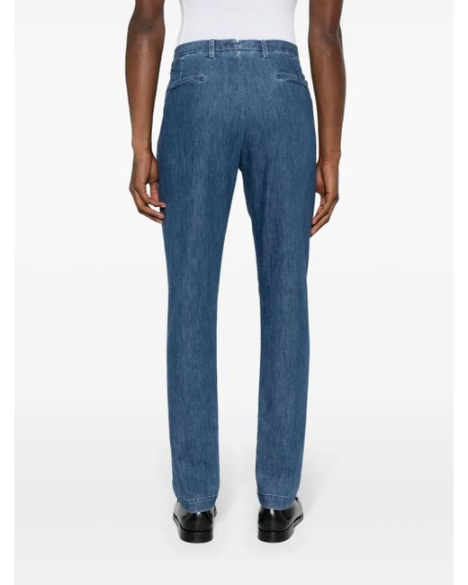 メンズ Corneliani ミッドライズ テーパードジーンズ Blue