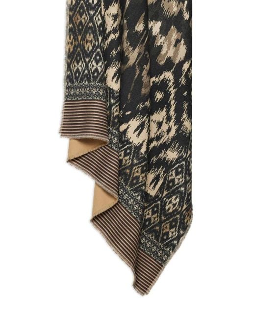 Pierre Louis Mascia Green Schal mit abstraktem Muster