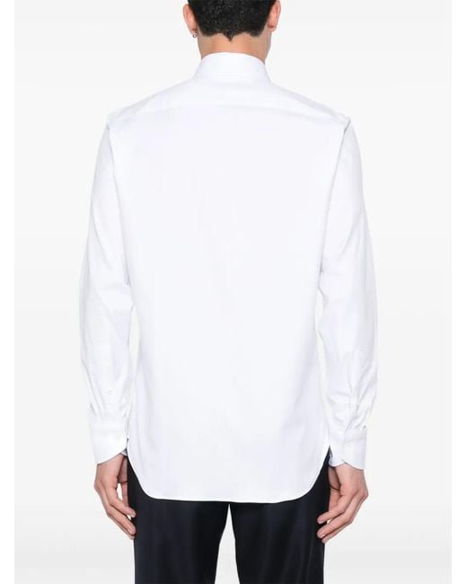 Canali White Twill Shirt for men