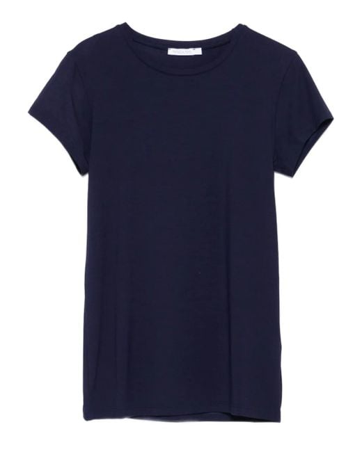 Patrizia Pepe Blue Short-Sleeve Crew-Neck T-Shirt
