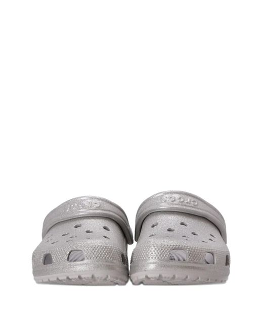 CROCSTM White Classic Glitter U Clogs