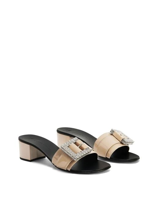 Giuseppe Zanotti Black 40Mm Miss Buckle Sandals