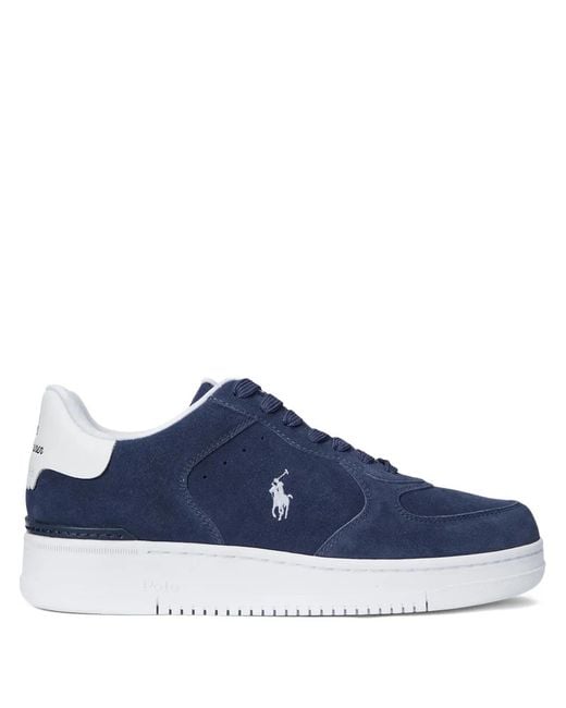 Polo Ralph Lauren Blue Masters Court Suede Sneakers for men