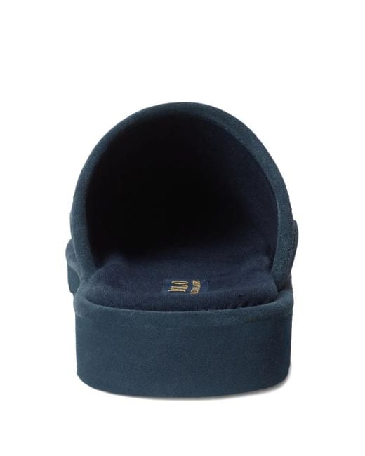 Polo Ralph Lauren Blue Embroidered Cotton Slippers for men