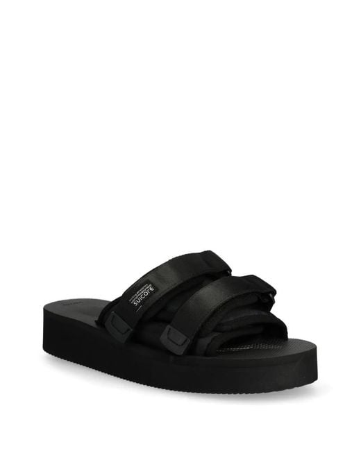 Suicoke Black Touch-Strap Slides