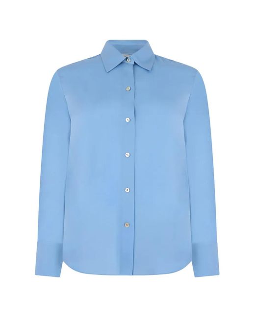 Vince Blue Button-Up Long-Sleeve Shirt