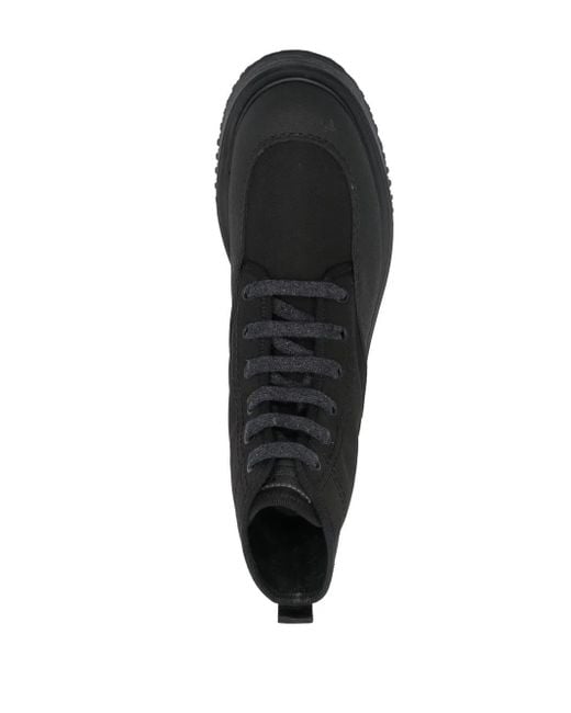 Hogan Black Untraditional Lace-Up Ankle Boots