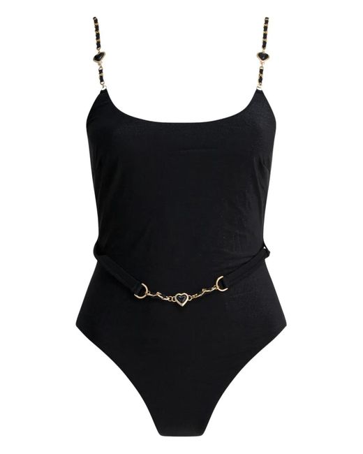 Zimmermann Black Rhiannon Velvet Scoop Swimsuit