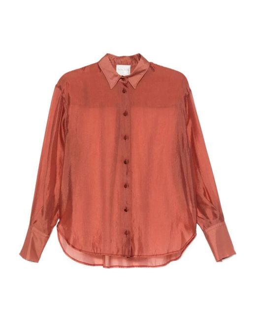 Forte_forte Orange Contemporary Organza Masculine Shirt