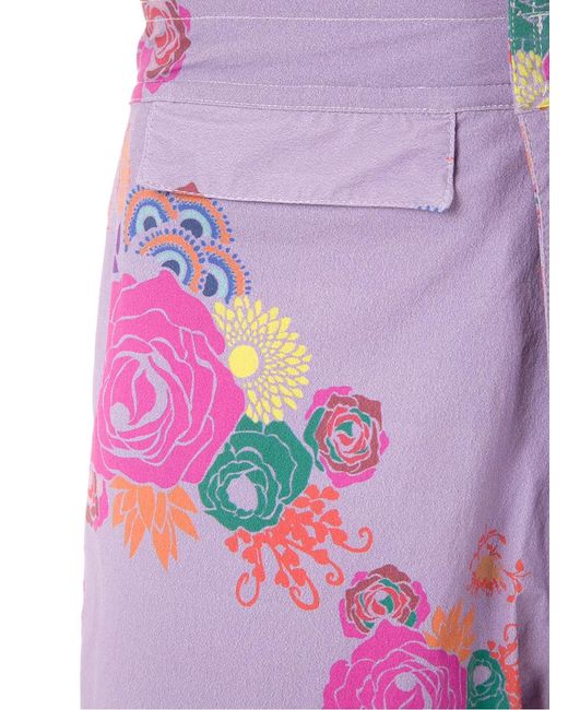 Amir Slama Purple Printed Shorts for men