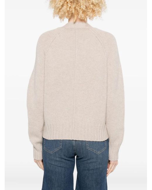 Allude パッチポケット カーディガン White