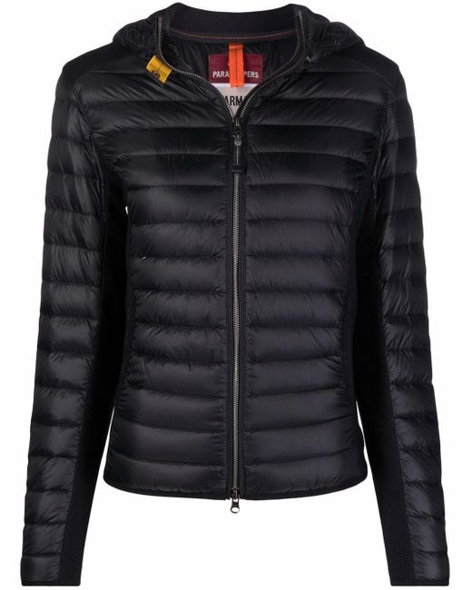 Parajumpers Black Hooded Down Padded Jacket