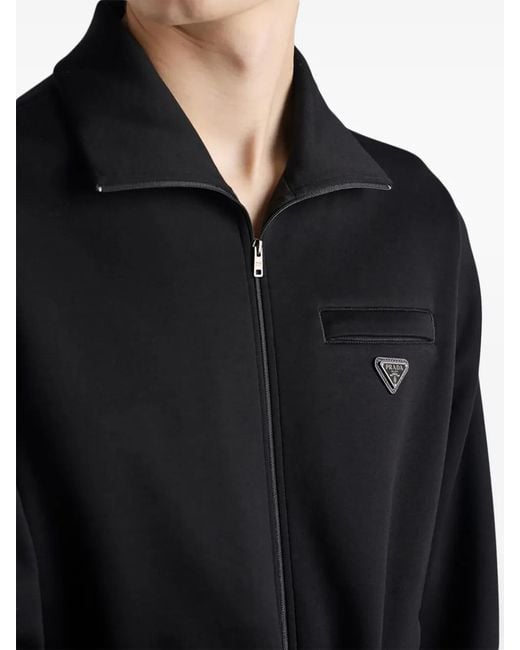 Prada Black Cotton-Blend Technical Jacket for men