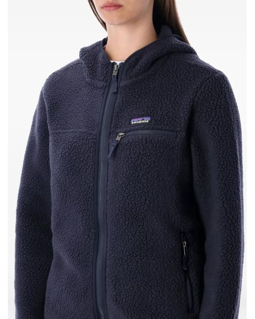 Patagonia Blue Hooded Fleece Jacket