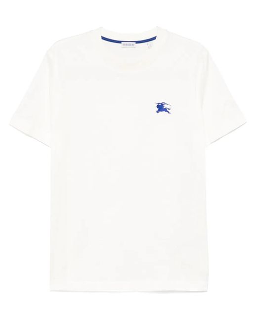 Burberry Katoenen Jersey Logo Crew Neck T-Shirts in het White voor heren