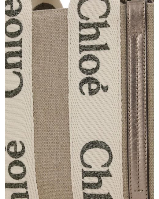 Chloé Natural Small Woody Tote Bag