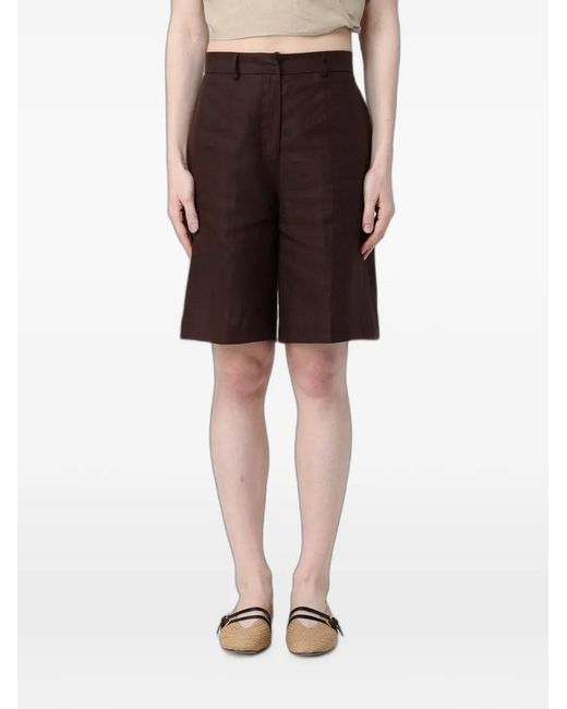 Colmar Black Linen Shorts