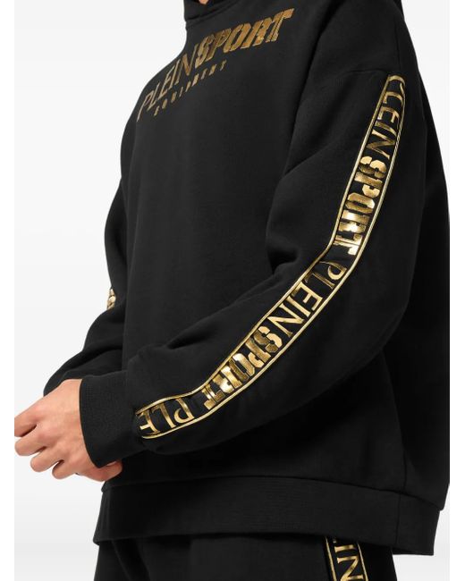 Felpa Con Cappuccio E Logo di Philipp Plein in Black da Uomo
