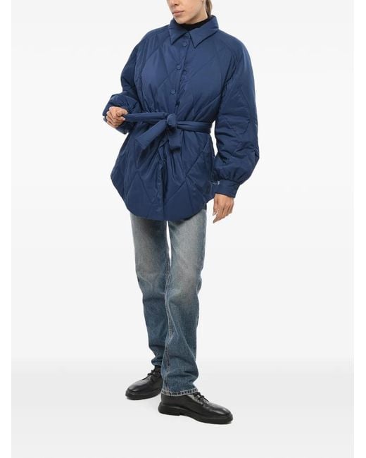 Bacon Blue Belted Puffer Jacket