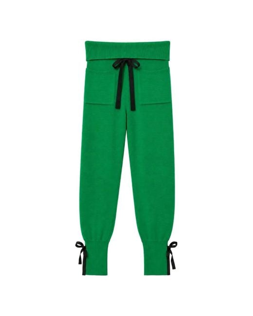 La Fetiche Green Tina Knitted Trousers