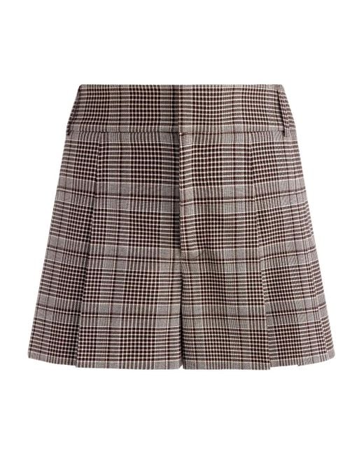 Alice + Olivia Brown Scarlet Pleated Shorts