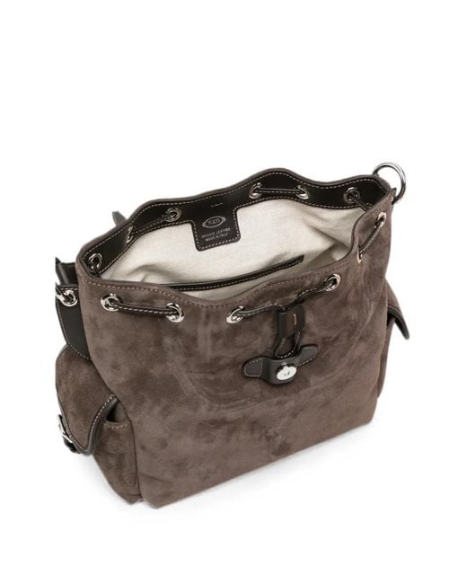 Tod's Black Mini Tim Buckle-Fastening Tote Bag