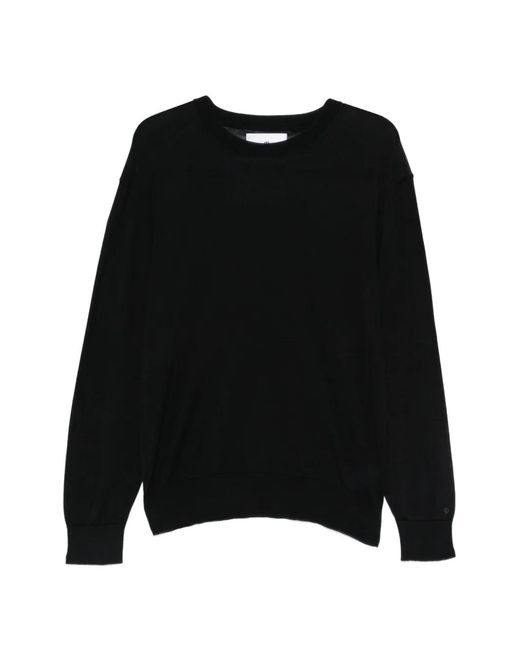 Seven Gauge Black Crew-Neck Sweater