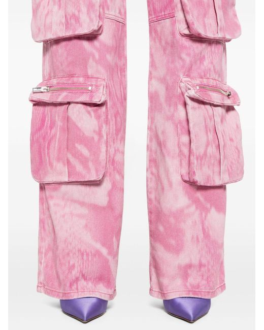 Blumarine Chiné Jeans Met Camouflageprint in het Pink