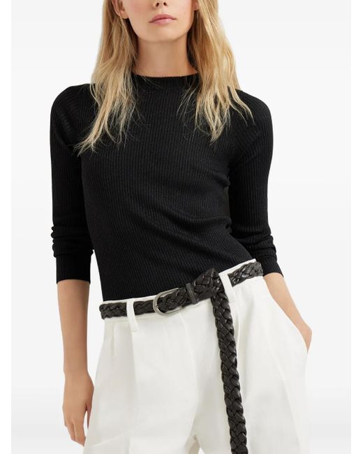 Brunello Cucinelli Black Fine Knit Jumper