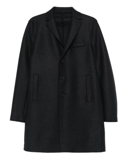 Abrigo con solapas de muesca Harris Wharf London de hombre de color Black