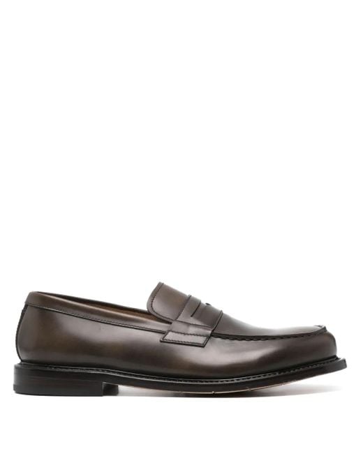 Premiata Gray Leather Loafers for men
