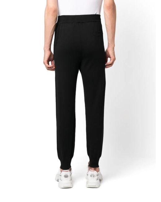 Givenchy Black Intarsia-knit Logo Track Pants for men