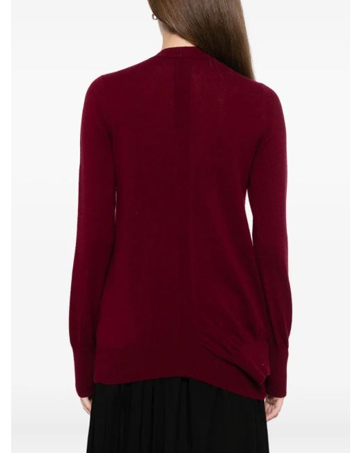 Yohji Yamamoto Red Cardigan mit V-Ausschnitt