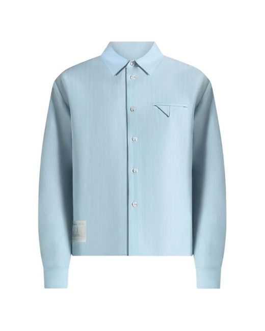 Manière De Voir Blue Chemise À Manches Longues Arlo Rayée for men